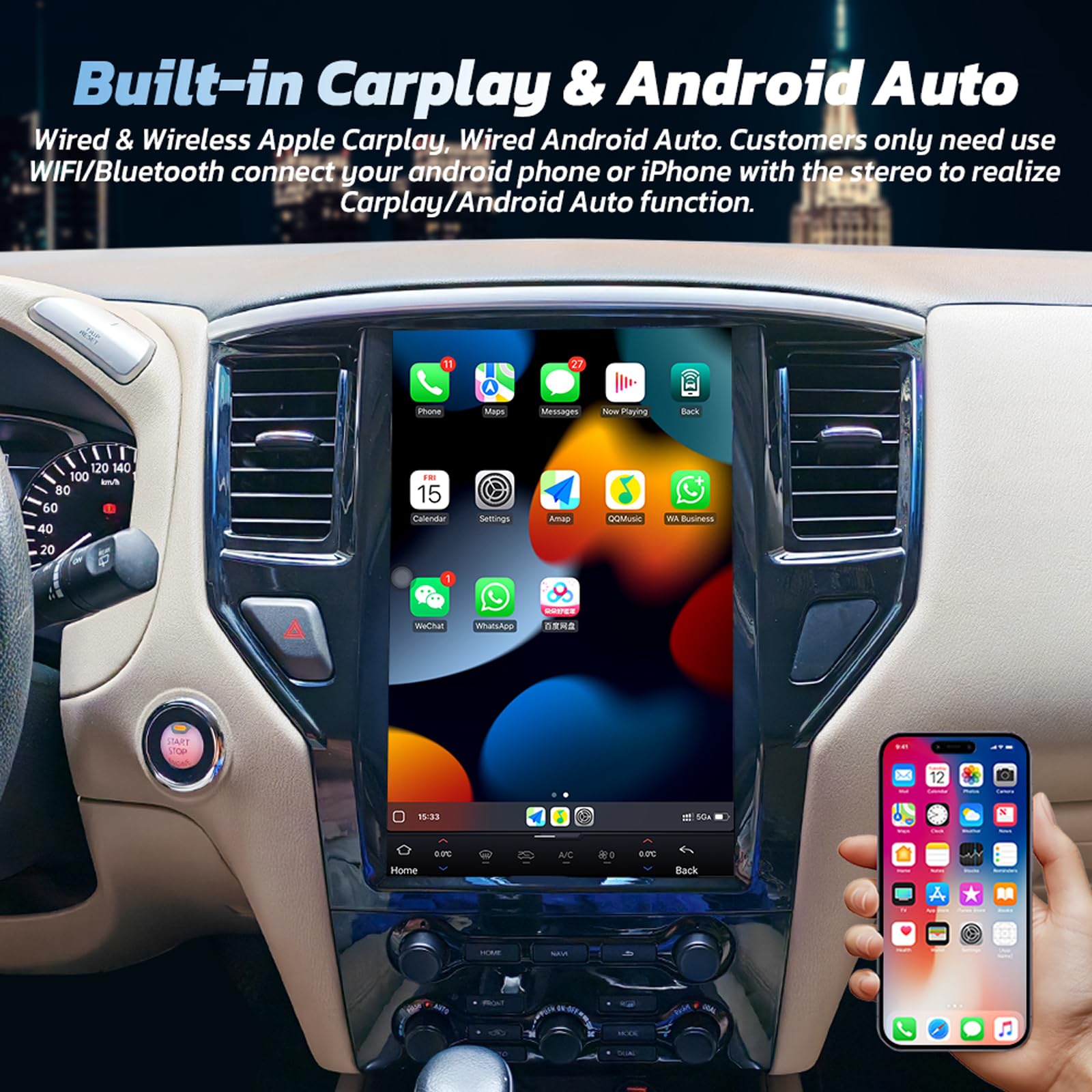 Amazon.com: 13.6 Inch Android 13 Car Stereo Upgrade Radio for